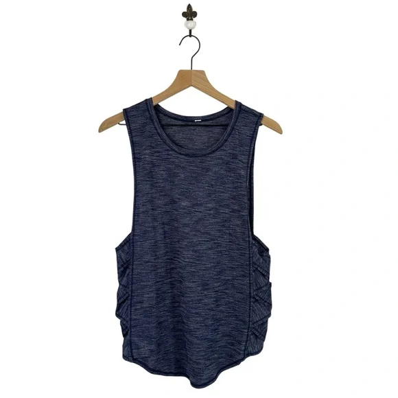 Lululemon Var-City Muscle‎ Tank Top in Heathered Hero Blue Size 8 - Picture 3 of 10